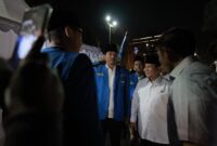Menteri Pertahanan RI Prabowo Subianto menjadi pembicara dalam acara Hari Ulang Tahun PMII di Benteng Vastenburg, Solo. (Dok. Tim Media Prabowo) 

