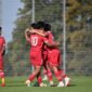 Tim U-17 sukses membawa kemenangan 1-0 melawan SC Paderborn Youth (U-17 dan U-19) di laga uji coba kedua. (Dok. PSSI) 
